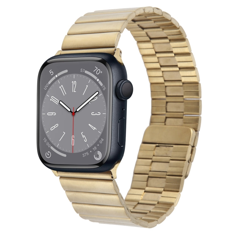 For Apple Watch Series 8 45mm Bamboo Stainless Steel Magnetic Watch Band(Gold) - free shipping - PMC TechLife - Order now!