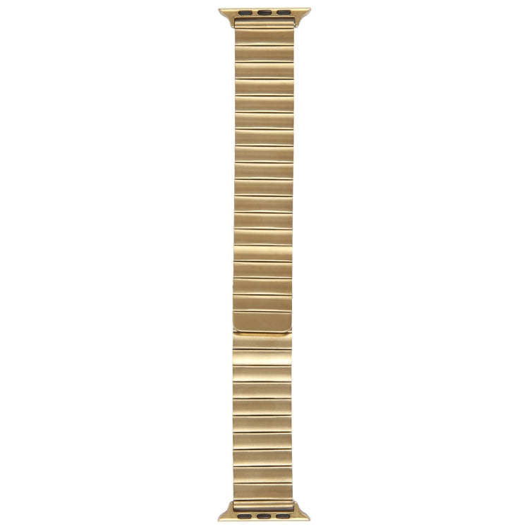For Apple Watch Series 8 45mm Bamboo Stainless Steel Magnetic Watch Band(Gold) - free shipping - PMC TechLife - Order now!