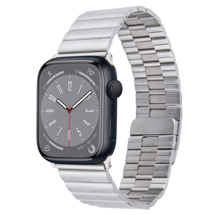 For Apple Watch Series 8 45mm Bamboo Stainless Steel Magnetic Watch Band(Sliver) - free shipping - PMC TechLife - Order now!