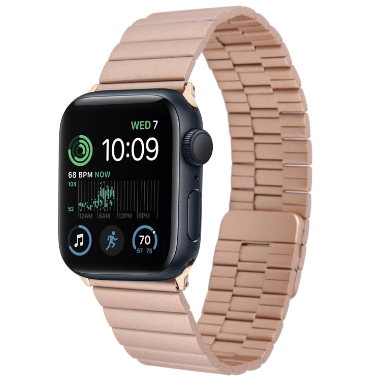 For Apple Watch SE 2022 40mm Bamboo Stainless Steel Magnetic Watch Band(Rose Gold) - free shipping - PMC TechLife - Order now!