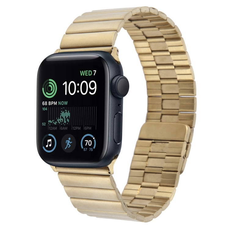 For Apple Watch SE 2022 40mm Bamboo Stainless Steel Magnetic Watch Band(Gold) - free shipping - PMC TechLife - Order now!
