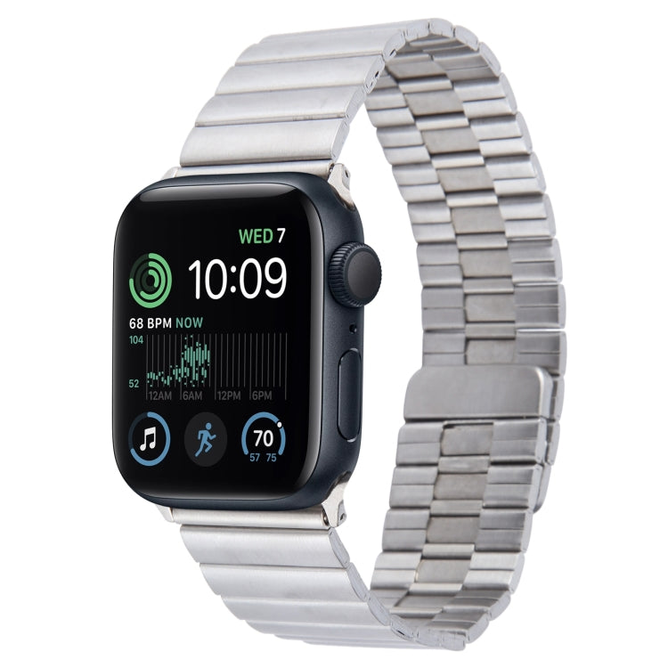 For Apple Watch SE 2022 40mm Bamboo Stainless Steel Magnetic Watch Band(Sliver) - free shipping - PMC TechLife - Order now!