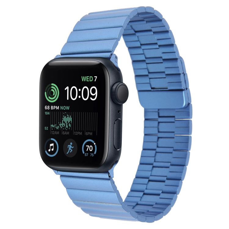 For Apple Watch SE 2022 40mm Bamboo Stainless Steel Magnetic Watch Band(Blue) - free shipping - PMC TechLife - Order now!