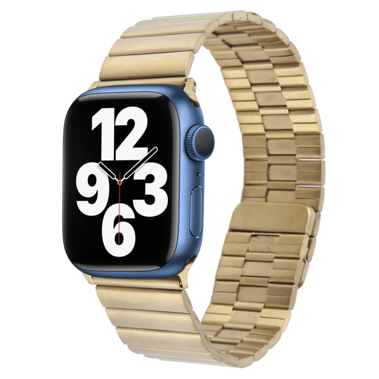 For Apple Watch Series 7 41mm Bamboo Stainless Steel Magnetic Watch Band(Gold) - free shipping - PMC TechLife - Order now!