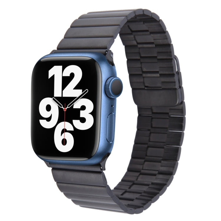 For Apple Watch Series 7 45mm Bamboo Stainless Steel Magnetic Watch Band(Black) - free shipping - PMC TechLife - Order now!