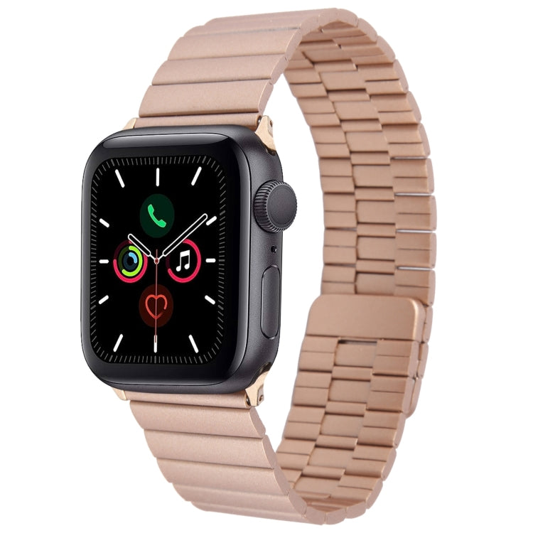 For Apple Watch Series 5 44mm Bamboo Stainless Steel Magnetic Watch Band(Rose Gold) - free shipping - PMC TechLife - Order now!