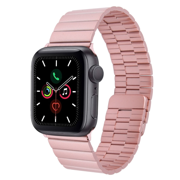 For Apple Watch Series 5 44mm Bamboo Stainless Steel Magnetic Watch Band(Pink) - free shipping - PMC TechLife - Order now!