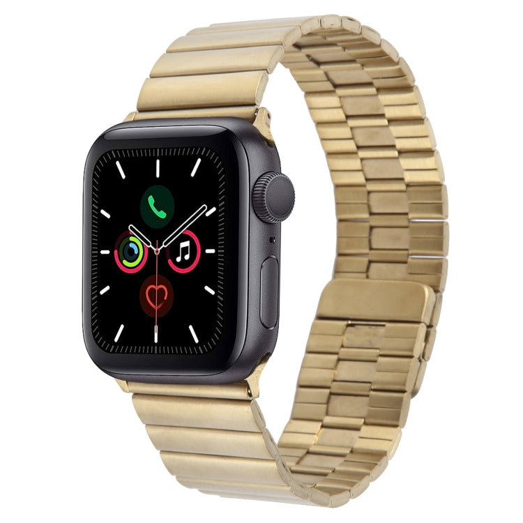 For Apple Watch Series 5 40mm Bamboo Stainless Steel Magnetic Watch Band(Gold) - free shipping - PMC TechLife - Order now!