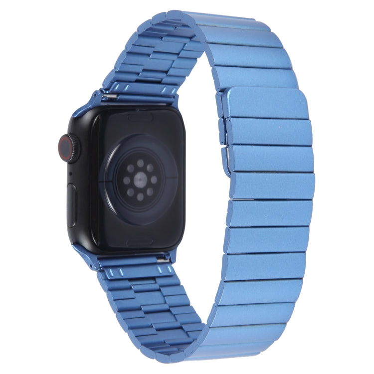 For Apple Watch Series 5 40mm Bamboo Stainless Steel Magnetic Watch Band(Blue) - free shipping - PMC TechLife - Order now!