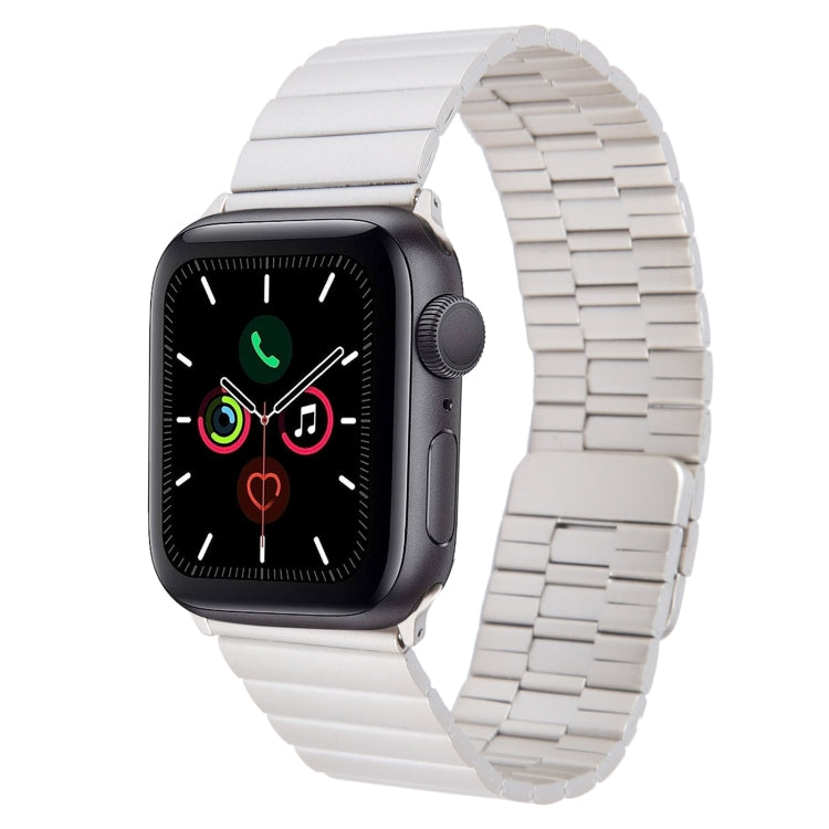 For Apple Watch Series 5 40mm Bamboo Stainless Steel Magnetic Watch Band(Starlight) - free shipping - PMC TechLife - Order now!