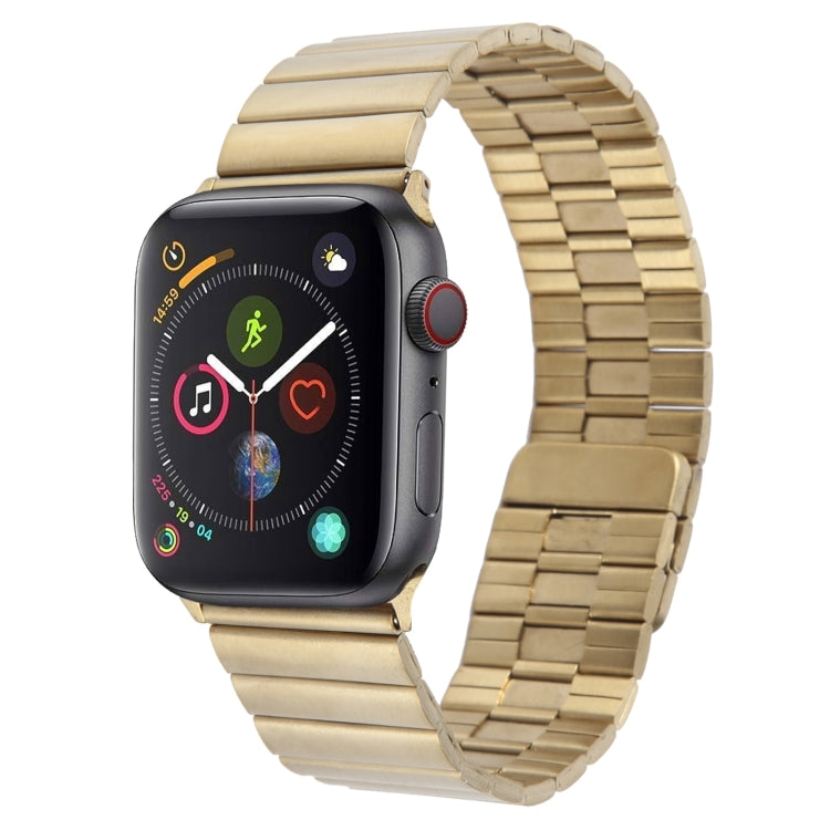 For Apple Watch Series 4 40mm Bamboo Stainless Steel Magnetic Watch Band(Gold) - free shipping - PMC TechLife - Order now!