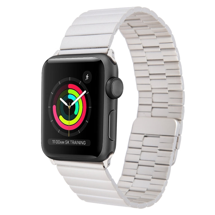 For Apple Watch Series 3 42mm Bamboo Stainless Steel Magnetic Watch Band(Starlight) - free shipping - PMC TechLife - Order now!