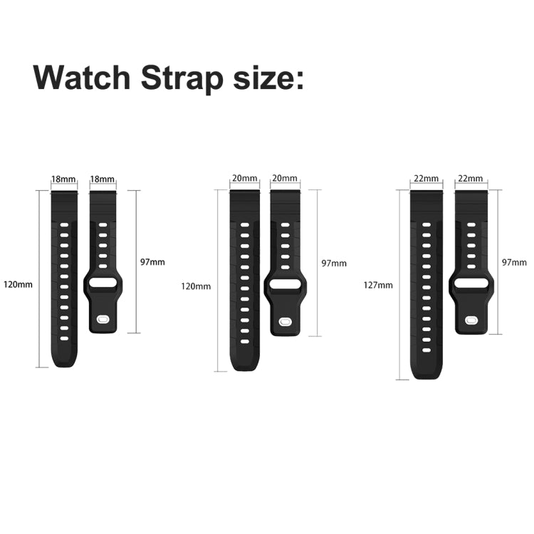 18mm Armor Silicone Watch Band(Rock Blue) - 18mm Bands by PMC TechLife | Online Shopping South Africa | PMC TechLife | Buy Now Pay Later Mobicred