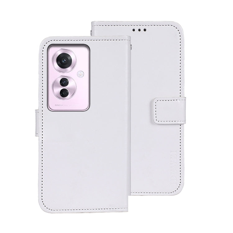 For OPPO Reno11 F 5G idewei Crazy Horse Texture Leather Phone Case(White) - free shipping - PMC Jewellery - Order now!