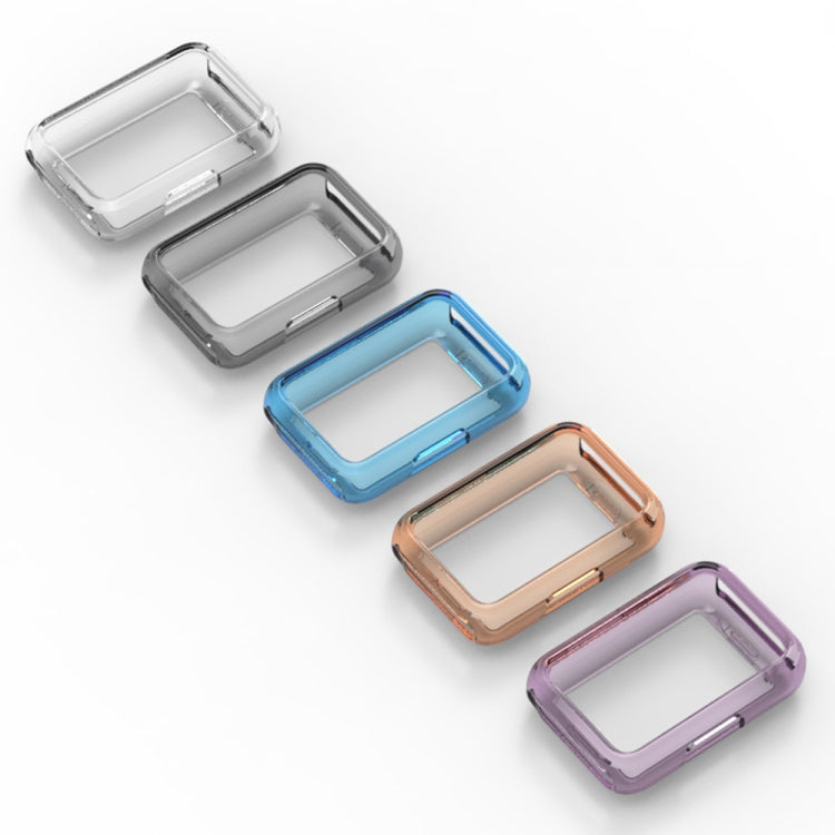 For Samsung Galaxy Fit 3 Half Pack Hollow TPU Watch Protective Case(Transparent Orange) - Watch Cases by PMC TechLife | Online Shopping South Africa | PMC TechLife