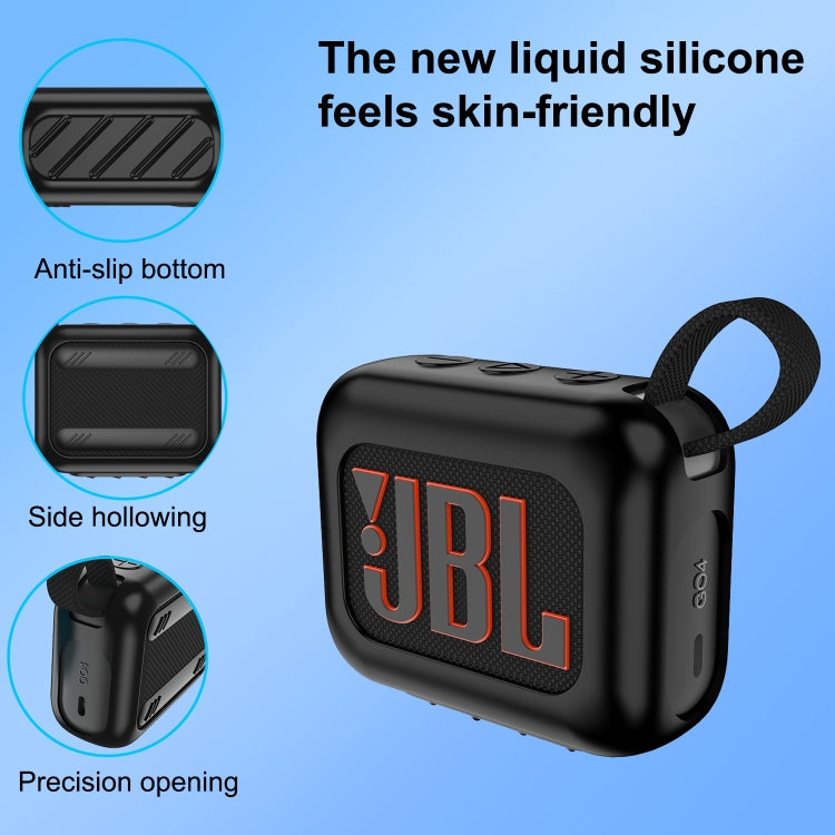 For JBL Go 4 Wireless Bluetooth Speaker Silicone Protective Case(Blue) - Protective Case by PMC TechLife | Online Shopping South Africa | PMC TechLife | Buy Now Pay Later Mobicred