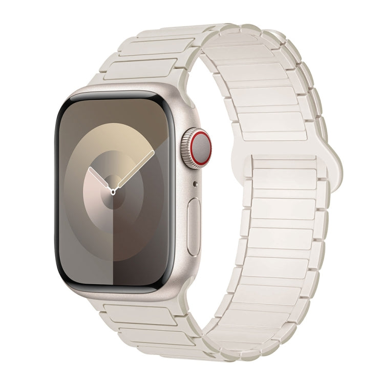 For Apple Watch SE 2023 44mm I-Shaped Magnetic Silicone Watch Band(White Starlight) - free shipping - PMC TechLife - Order now!