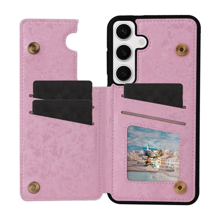 For Samsung Galaxy S25 5G Printed Double Buckle RFID Anti-theft Phone Case(Dried Flower World) - Galaxy S25 5G Cases by PMC TechLife | Online Shopping South Africa | PMC TechLife | Buy Now Pay Later Mobicred