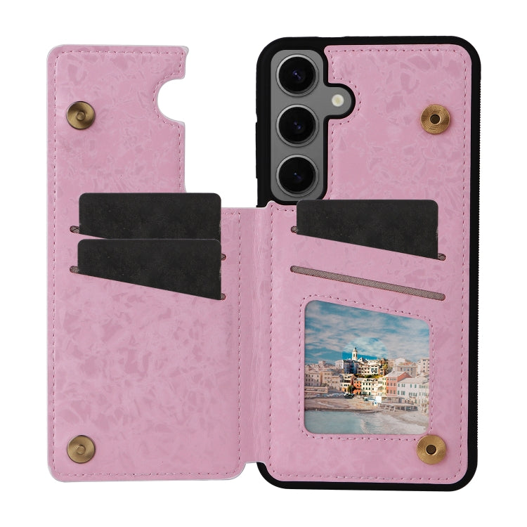 For Samsung Galaxy S25+ 5G Printed Double Buckle RFID Anti-theft Phone Case(Dried Flower World) - Galaxy S25+ 5G Cases by PMC TechLife | Online Shopping South Africa | PMC TechLife | Buy Now Pay Later Mobicred