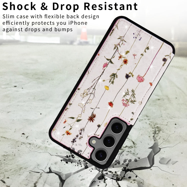 For Samsung Galaxy S25+ 5G Printed Double Buckle RFID Anti-theft Phone Case(Dried Flower World) - Galaxy S25+ 5G Cases by PMC TechLife | Online Shopping South Africa | PMC TechLife | Buy Now Pay Later Mobicred