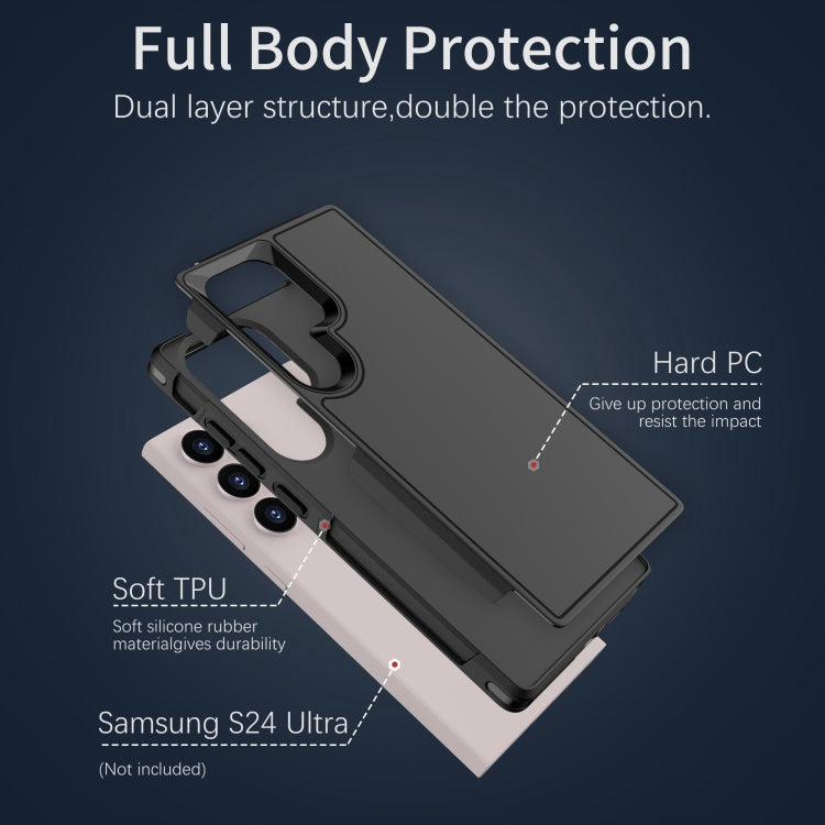 For Samsung Galaxy S23 Ultra 5G RedPepper Armor PC Hybrid TPU Phone Case(Black) - free shipping - PMc TechLife - Order now!