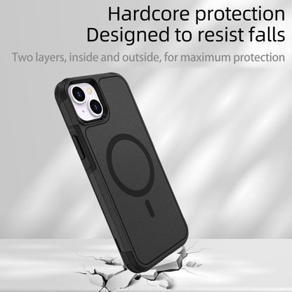 For iPhone 15 Plus RedPepper Armor Magsafe PC Hybrid TPU Phone Case(Black) - iPhone 15 Plus Cases by RedPepper | Online Shopping South Africa | PMC Jewellery | Buy Now Pay Later Mobicred