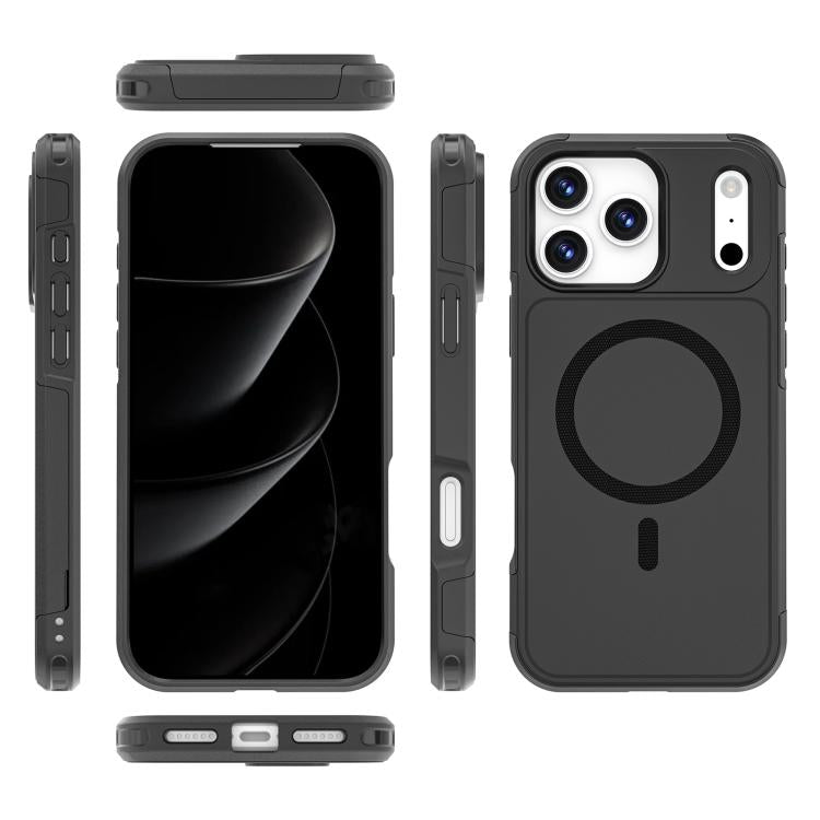 For iPhone 17 Pro Max RedPepper Armor Magsafe PC Hybrid TPU Phone Case(Black) - free shipping - PMC TechLife - Order now!