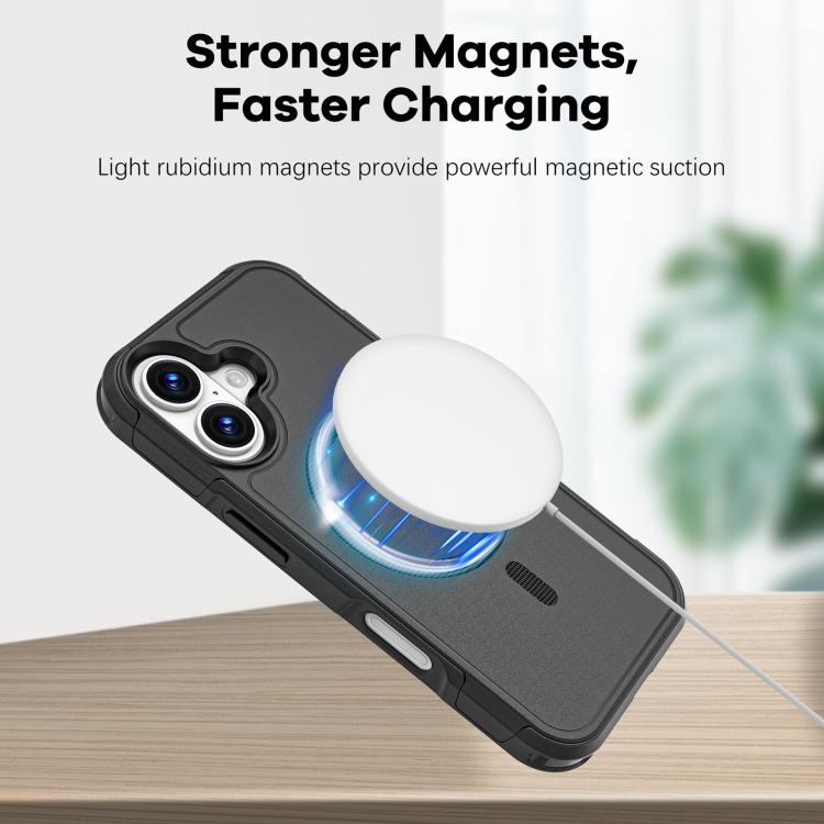 For iPhone 17 RedPepper Armor Magsafe PC Hybrid TPU Phone Case(Black) - free shipping - PMC TechLife - Order now!