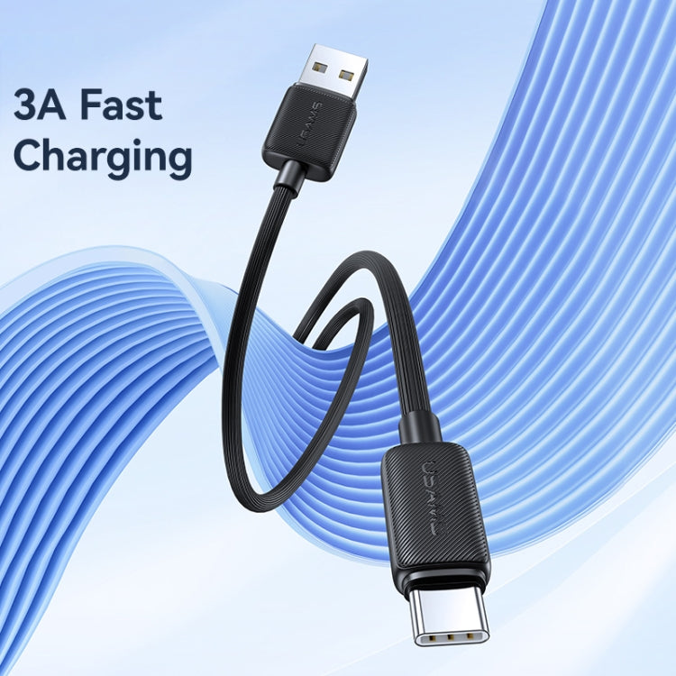 USAMS US-SJ693 USB to USB-C / Type-C 3A Striped Fast Charge Data Cable, Length:2m(White) - free shipping - PMc TechLife - Order now!