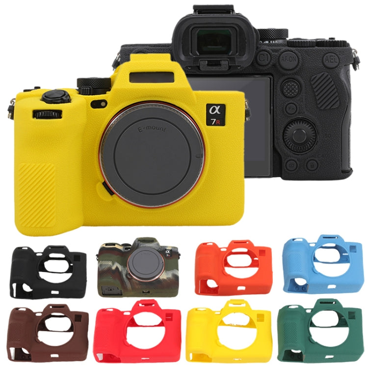 For Sony ILCE7RM5 / A7R5 Litchi Texture Soft Silicone Protective Case(Blue) - Protective Case by PMC TechLife | Online Shopping South Africa | PMC TechLife | Buy Now Pay Later Mobicred