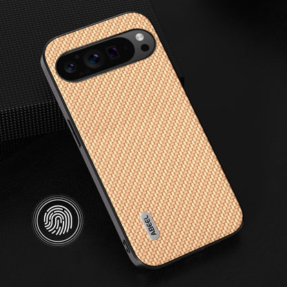 For Google Pixel 9 Pro ABEEL Carbon Fiber Texture Protective Phone Case(Gold) - Google Cases by PMC Jewellery | Online Shopping South Africa | PMC Jewellery | Buy Now Pay Later Mobicred