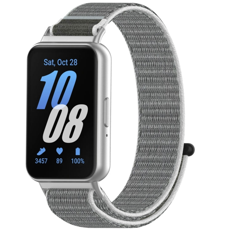For Samsung Galaxy Fit 3 Nylon Loop Hook and Loop Fastener Watch Band(Seashell) - Watch Bands by PMC TechLife | Online Shopping South Africa | PMC TechLife