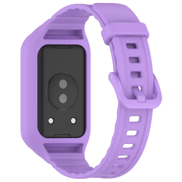 For Honor Band 9 Armor Integrated Silicone Watch Band(Purple) - Watch Bands by PMC Jewellery | Online Shopping South Africa | PMC Jewellery