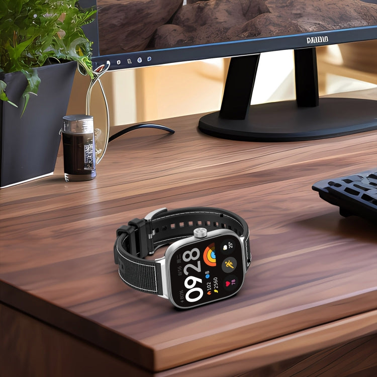 For Xiaomi Mi Band 8 Pro / Redmi Watch 4 Official Buckle Hybrid Nylon Braid Silicone Watch Band(Grey) - Watch Bands by PMC TechLife | Online Shopping South Africa | PMC TechLife