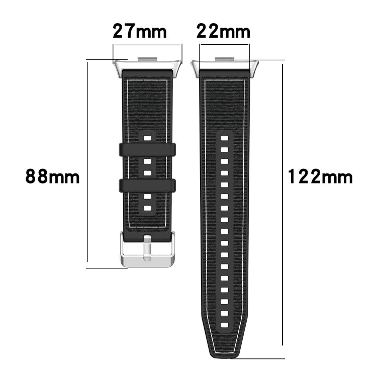 For Xiaomi Mi Band 8 Pro / Redmi Watch 4 Ordinary Buckle Hybrid Nylon Braid Silicone Watch Band(Grey) - Watch Bands by PMC TechLife | Online Shopping South Africa | PMC TechLife
