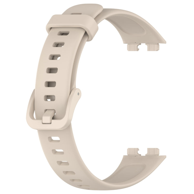 For Huawei Band 9 / 9 NFC Solid Color Colorful Buckle Silicone Watch Band(Ivory White) - Watch Bands by PMC Jewellery | Online Shopping South Africa | PMC Jewellery