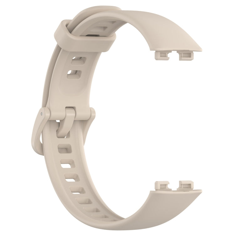 For Huawei Band 9 / 9 NFC Solid Color Colorful Buckle Silicone Watch Band(Ivory White) - Watch Bands by PMC Jewellery | Online Shopping South Africa | PMC Jewellery