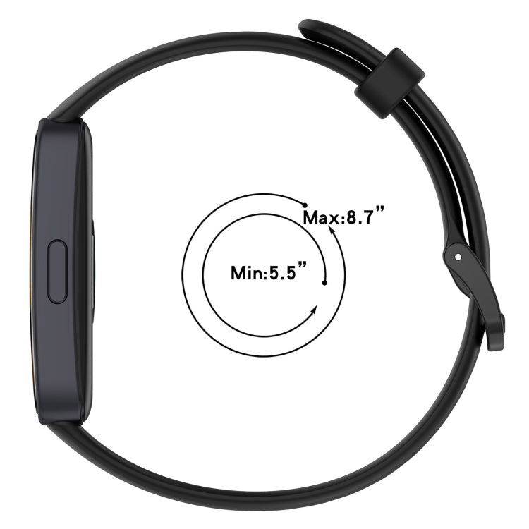 For Huawei Band 10 / 9 / 8 Solid Color Colorful Buckle Silicone Watch Band(Black) - Watch Bands by PMC TechLife | Online Shopping South Africa | PMC TechLife | Buy Now Pay Later Mobicred