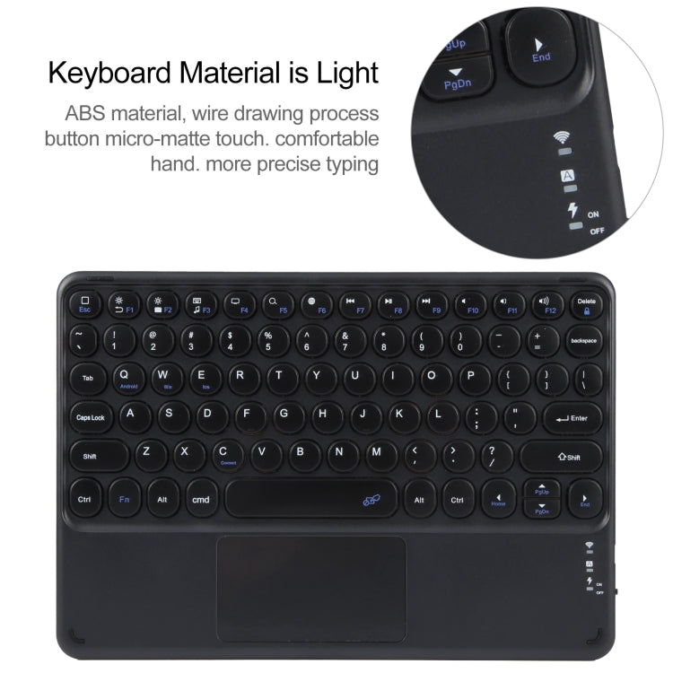 For Huawei MatePad Pro 11 2024 / 2022 Round Button Bluetooth Keyboard Rotatable Holder Leather Case with Touchpad(Black) - Huawei Keyboard by PMC Jewellery | Online Shopping South Africa | PMC Jewellery