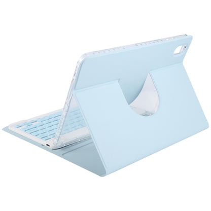 For Huawei MatePad Air 11.5 Square Button Bluetooth Keyboard Rotatable Holder Leather Case(Sky Blue) - Huawei Keyboard by PMC Jewellery | Online Shopping South Africa | PMC Jewellery