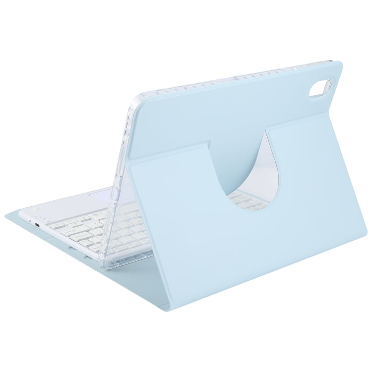 For Huawei MatePad Pro 11 2024 / 2022 Square Button Bluetooth Keyboard Rotatable Holder Leather Case with Touchpad(Sky Blue) - Huawei Keyboard by PMC Jewellery | Online Shopping South Africa | PMC Jewellery