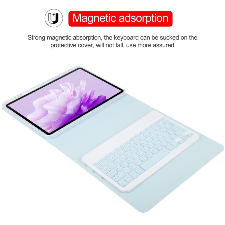 For Huawei MatePad Air 11.5 Square Button Backlight Bluetooth Keyboard Rotatable Holder Leather Case(Sky Blue) - Huawei Keyboard by PMC Jewellery | Online Shopping South Africa | PMC Jewellery