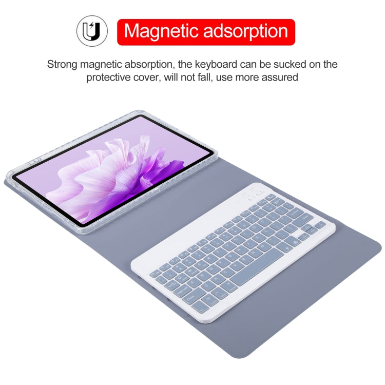 For Huawei MatePad Air 11.5 Square Button Backlight Bluetooth Keyboard Rotatable Holder Leather Case(Lavender Purple) - Huawei Keyboard by PMC Jewellery | Online Shopping South Africa | PMC Jewellery