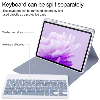 For Huawei MatePad Air 11.5 Square Button Backlight Bluetooth Keyboard Rotatable Holder Leather Case(Lavender Purple) - Huawei Keyboard by PMC Jewellery | Online Shopping South Africa | PMC Jewellery