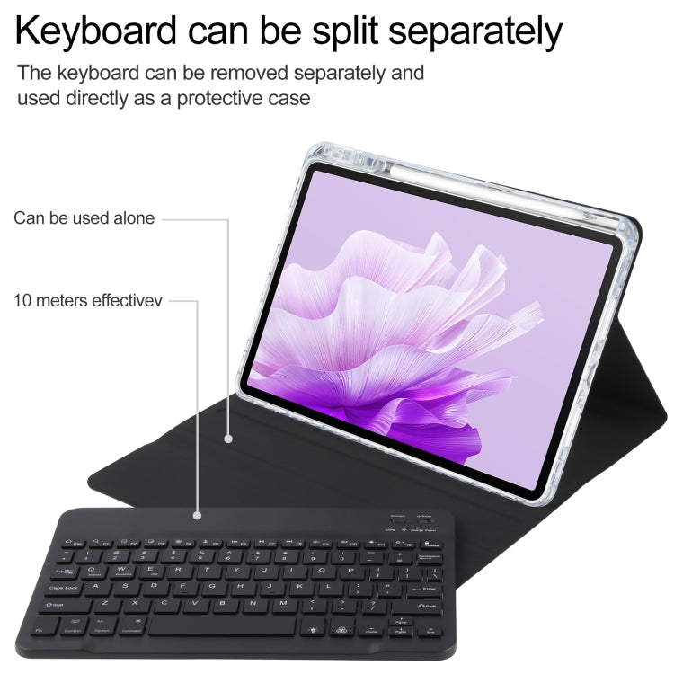 For Huawei MatePad Air 11.5 Square Button Backlight Bluetooth Keyboard Rotatable Holder Leather Case(Black) - Huawei Keyboard by PMC Jewellery | Online Shopping South Africa | PMC Jewellery