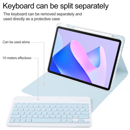 For Huawei MatePad 11 2023 / 2021 Square Button Backlight Bluetooth Keyboard Rotatable Holder Leather Case(Sky Blue) - Huawei Keyboard by PMC Jewellery | Online Shopping South Africa | PMC Jewellery