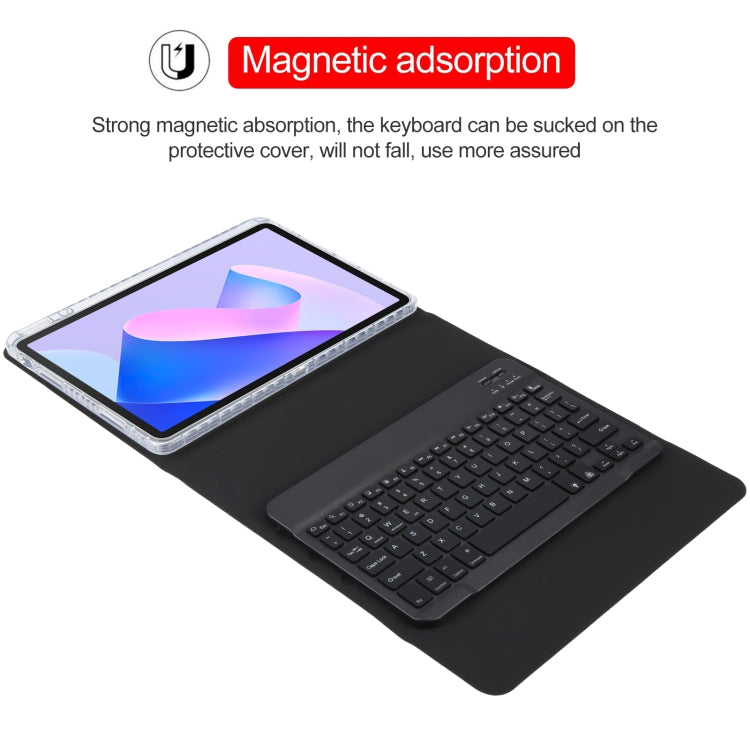 For Huawei MatePad 11 2023 / 2021 Square Button Backlight Bluetooth Keyboard Rotatable Holder Leather Case(Black) - Huawei Keyboard by PMC Jewellery | Online Shopping South Africa | PMC Jewellery