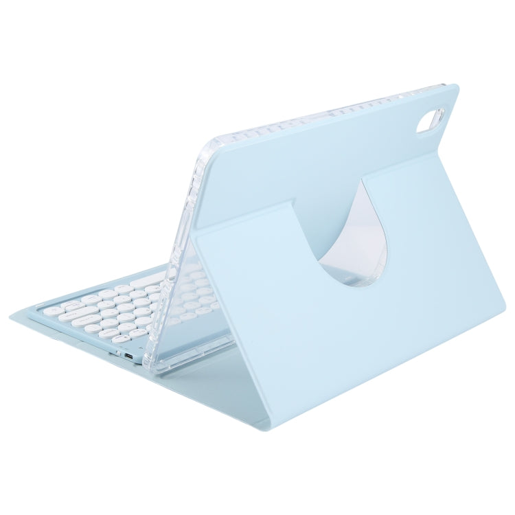 For Xiaomi Pad 6 Round Button Bluetooth Keyboard Rotatable Holder Leather Case(Sky Blue) - Others Keyboard by PMC TechLife | Online Shopping South Africa | PMC TechLife