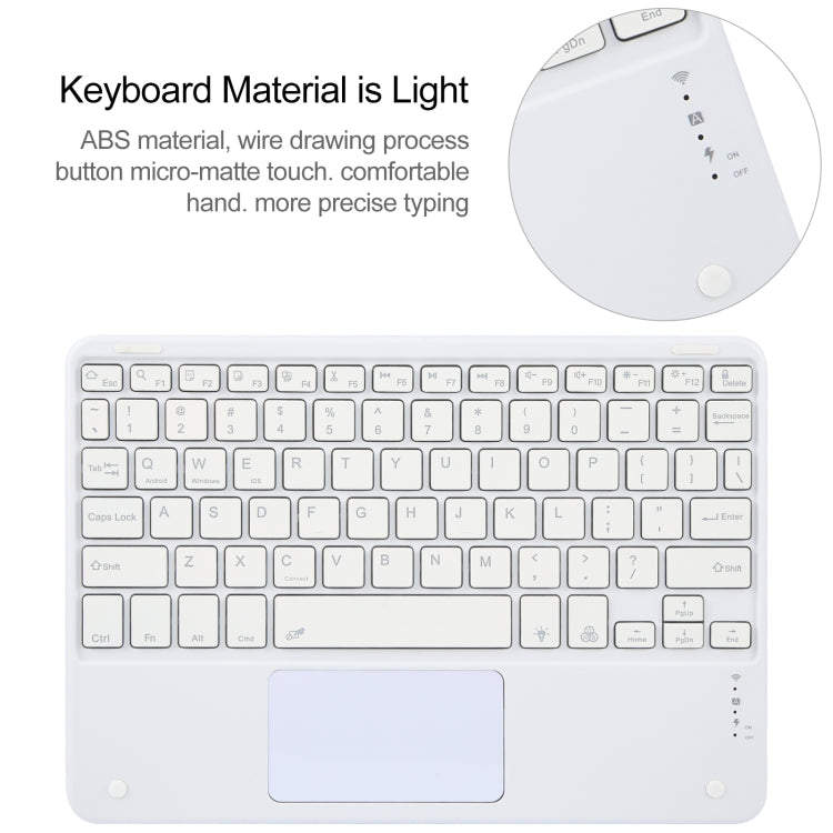 For Xiaomi Pad 6 Square Button Bluetooth Keyboard Rotatable Holder Leather Case with Touchpad(Sky Blue) - Others Keyboard by PMC Jewellery | Online Shopping South Africa | PMC Jewellery