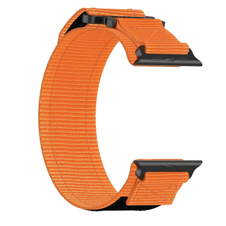 For Apple Watch Series 8 45mm Nylon Hook And Loop Fastener Watch Band(Orange) - Watch Bands by PMC TechLife | Online Shopping South Africa | PMC TechLife | Buy Now Pay Later Mobicred